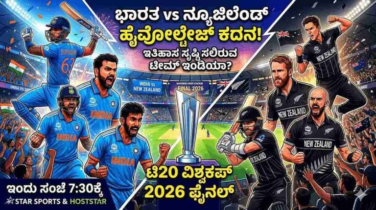 T20 World Cup 2026 Final India Vs New Zealand Match Updates