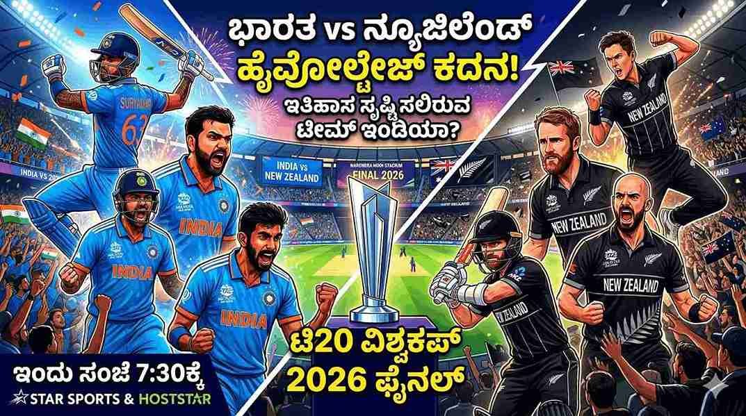 T20 World Cup 2026 Final India Vs New Zealand Match Updates